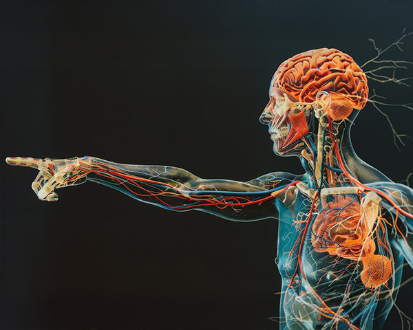 Foto de um corpo humano em raio-x